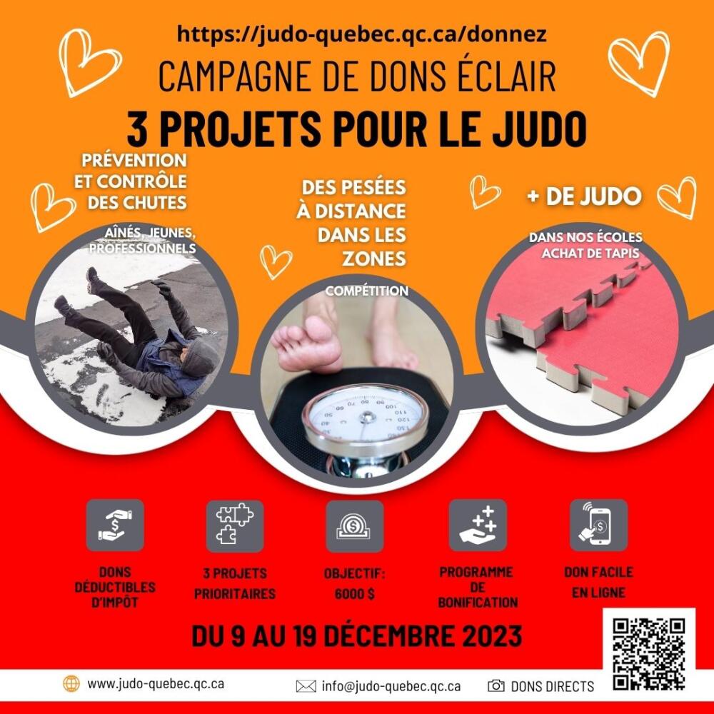 Campagne éclair de dons : « 3 projets pour le judo »