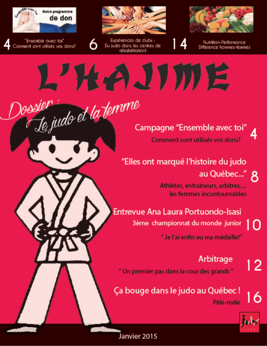 L'HAJIME Janvier 2015 est en ligne!