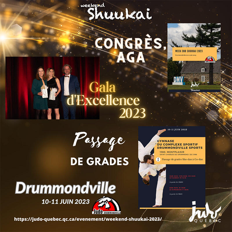 Weekend Shuukai 2023 : Congrès, AGA, Gala d'excellence, passages de grades...